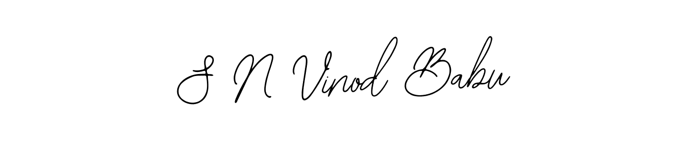 Use a signature maker to create a handwritten signature online. With this signature software, you can design (Bearetta-2O07w) your own signature for name S N Vinod Babu. S N Vinod Babu signature style 12 images and pictures png