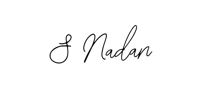 Make a beautiful signature design for name S Nadan. With this signature (Bearetta-2O07w) style, you can create a handwritten signature for free. S Nadan signature style 12 images and pictures png