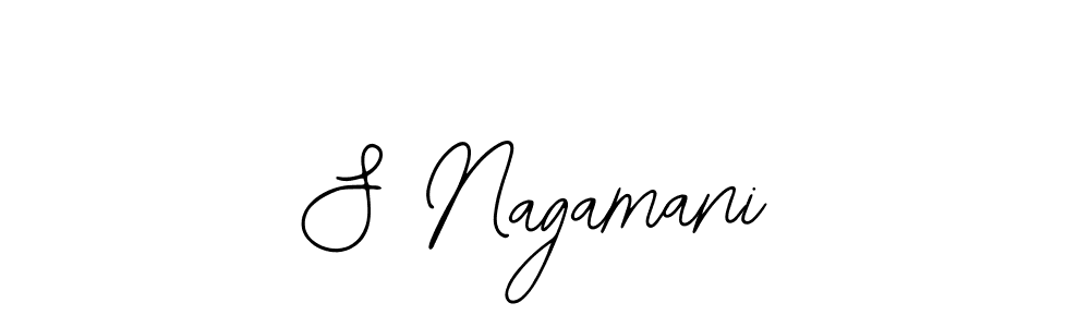 You should practise on your own different ways (Bearetta-2O07w) to write your name (S Nagamani) in signature. don't let someone else do it for you. S Nagamani signature style 12 images and pictures png