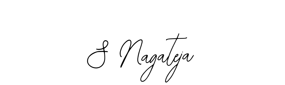 You should practise on your own different ways (Bearetta-2O07w) to write your name (S Nagateja) in signature. don't let someone else do it for you. S Nagateja signature style 12 images and pictures png