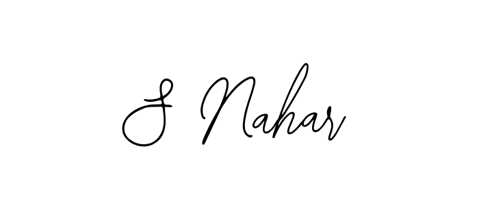 Use a signature maker to create a handwritten signature online. With this signature software, you can design (Bearetta-2O07w) your own signature for name S Nahar. S Nahar signature style 12 images and pictures png
