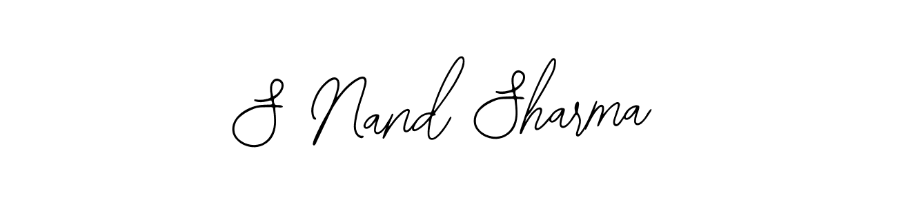 You should practise on your own different ways (Bearetta-2O07w) to write your name (S Nand Sharma) in signature. don't let someone else do it for you. S Nand Sharma signature style 12 images and pictures png