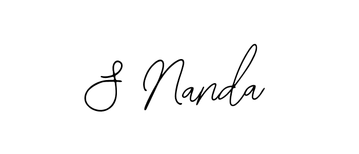 Design your own signature with our free online signature maker. With this signature software, you can create a handwritten (Bearetta-2O07w) signature for name S Nanda. S Nanda signature style 12 images and pictures png