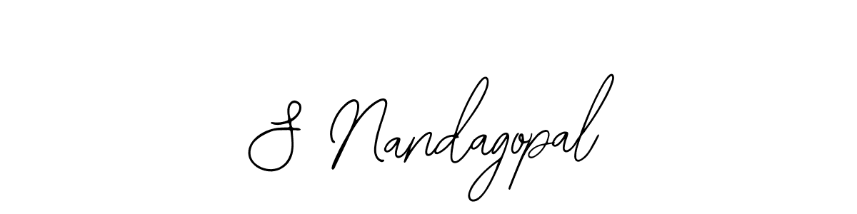 Also You can easily find your signature by using the search form. We will create S Nandagopal name handwritten signature images for you free of cost using Bearetta-2O07w sign style. S Nandagopal signature style 12 images and pictures png