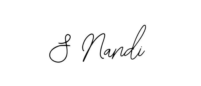 You should practise on your own different ways (Bearetta-2O07w) to write your name (S Nandi) in signature. don't let someone else do it for you. S Nandi signature style 12 images and pictures png