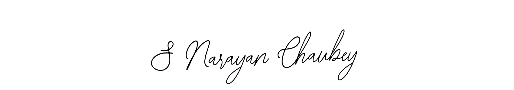 You should practise on your own different ways (Bearetta-2O07w) to write your name (S Narayan Chaubey) in signature. don't let someone else do it for you. S Narayan Chaubey signature style 12 images and pictures png