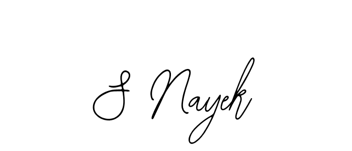 Create a beautiful signature design for name S Nayek. With this signature (Bearetta-2O07w) fonts, you can make a handwritten signature for free. S Nayek signature style 12 images and pictures png
