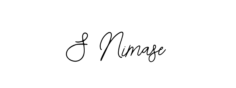 if you are searching for the best signature style for your name S Nimase. so please give up your signature search. here we have designed multiple signature styles  using Bearetta-2O07w. S Nimase signature style 12 images and pictures png