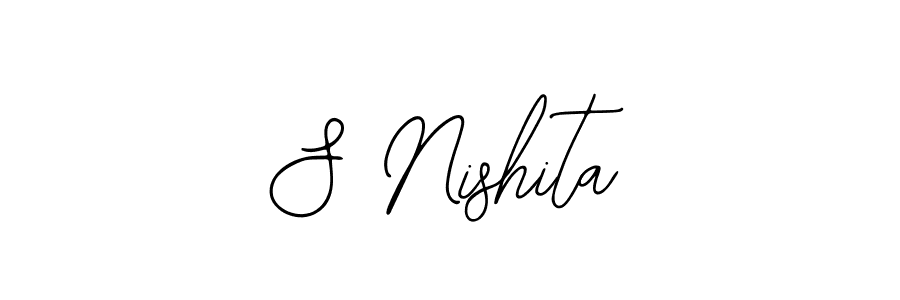 Use a signature maker to create a handwritten signature online. With this signature software, you can design (Bearetta-2O07w) your own signature for name S Nishita. S Nishita signature style 12 images and pictures png