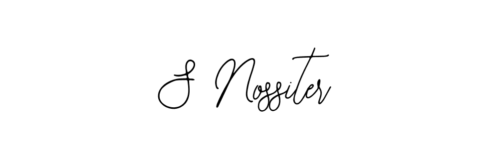 How to make S Nossiter signature? Bearetta-2O07w is a professional autograph style. Create handwritten signature for S Nossiter name. S Nossiter signature style 12 images and pictures png