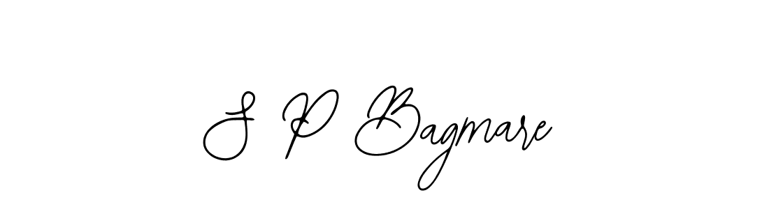 The best way (Bearetta-2O07w) to make a short signature is to pick only two or three words in your name. The name S P Bagmare include a total of six letters. For converting this name. S P Bagmare signature style 12 images and pictures png