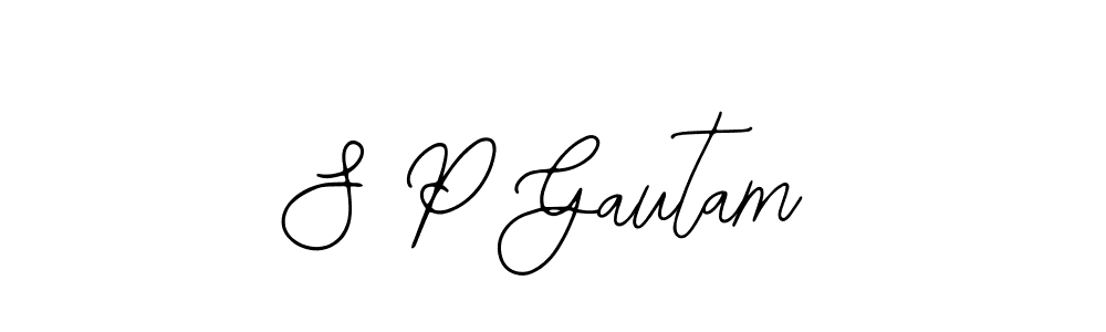Use a signature maker to create a handwritten signature online. With this signature software, you can design (Bearetta-2O07w) your own signature for name S P Gautam. S P Gautam signature style 12 images and pictures png
