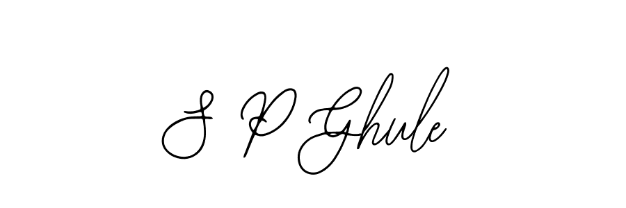 Bearetta-2O07w is a professional signature style that is perfect for those who want to add a touch of class to their signature. It is also a great choice for those who want to make their signature more unique. Get S P Ghule name to fancy signature for free. S P Ghule signature style 12 images and pictures png