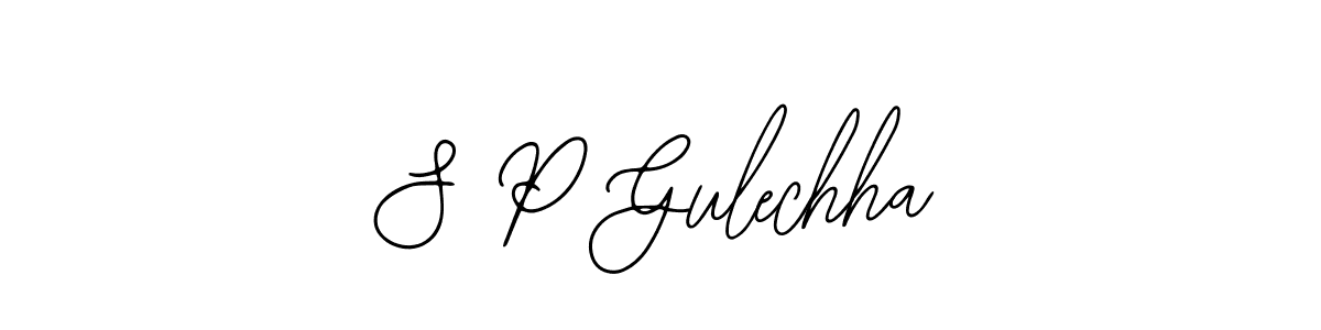 The best way (Bearetta-2O07w) to make a short signature is to pick only two or three words in your name. The name S P Gulechha include a total of six letters. For converting this name. S P Gulechha signature style 12 images and pictures png