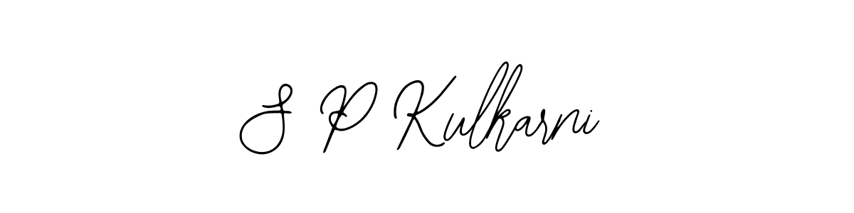 The best way (Bearetta-2O07w) to make a short signature is to pick only two or three words in your name. The name S P Kulkarni include a total of six letters. For converting this name. S P Kulkarni signature style 12 images and pictures png