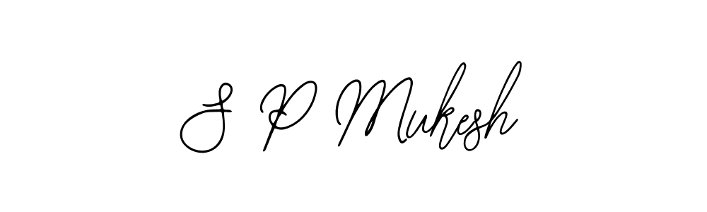 S P Mukesh stylish signature style. Best Handwritten Sign (Bearetta-2O07w) for my name. Handwritten Signature Collection Ideas for my name S P Mukesh. S P Mukesh signature style 12 images and pictures png