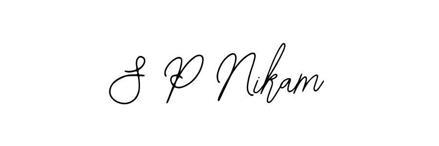 Create a beautiful signature design for name S P Nikam. With this signature (Bearetta-2O07w) fonts, you can make a handwritten signature for free. S P Nikam signature style 12 images and pictures png