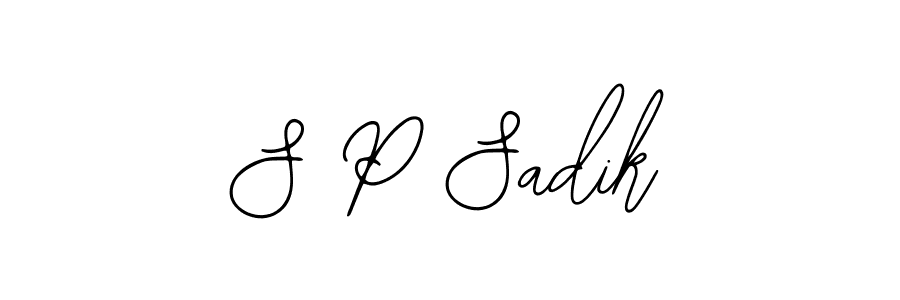 Make a beautiful signature design for name S P Sadik. With this signature (Bearetta-2O07w) style, you can create a handwritten signature for free. S P Sadik signature style 12 images and pictures png