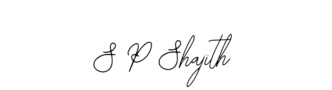 The best way (Bearetta-2O07w) to make a short signature is to pick only two or three words in your name. The name S P Shajith include a total of six letters. For converting this name. S P Shajith signature style 12 images and pictures png