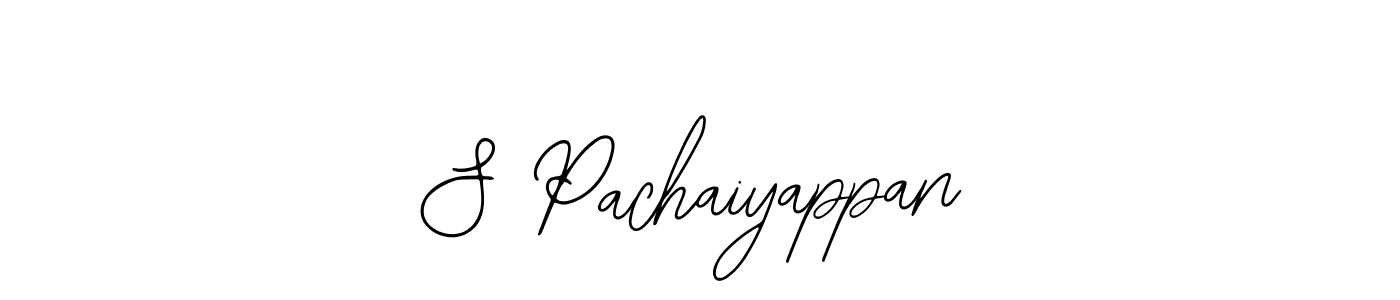 The best way (Bearetta-2O07w) to make a short signature is to pick only two or three words in your name. The name S Pachaiyappan include a total of six letters. For converting this name. S Pachaiyappan signature style 12 images and pictures png