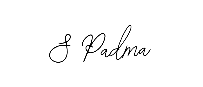How to make S Padma name signature. Use Bearetta-2O07w style for creating short signs online. This is the latest handwritten sign. S Padma signature style 12 images and pictures png