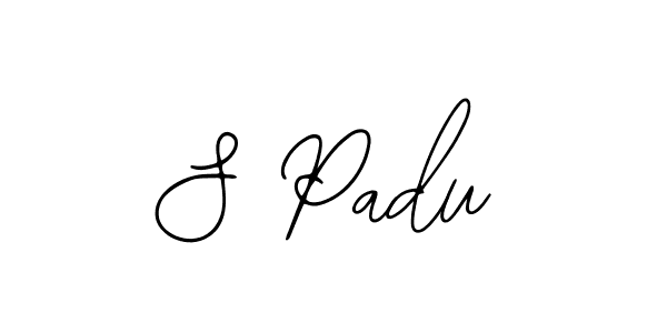 You should practise on your own different ways (Bearetta-2O07w) to write your name (S Padu) in signature. don't let someone else do it for you. S Padu signature style 12 images and pictures png