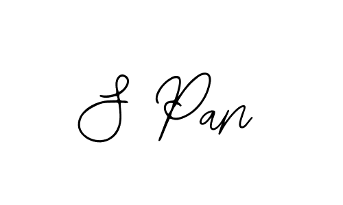 The best way (Bearetta-2O07w) to make a short signature is to pick only two or three words in your name. The name S Pan include a total of six letters. For converting this name. S Pan signature style 12 images and pictures png