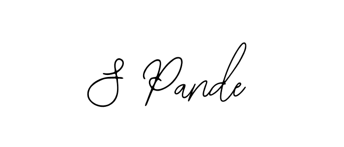 Also we have S Pande name is the best signature style. Create professional handwritten signature collection using Bearetta-2O07w autograph style. S Pande signature style 12 images and pictures png