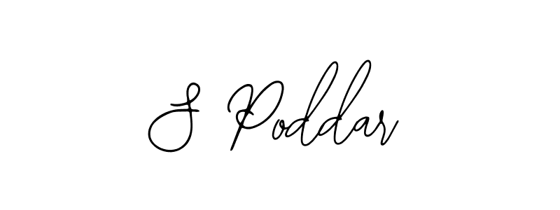 You should practise on your own different ways (Bearetta-2O07w) to write your name (S Poddar) in signature. don't let someone else do it for you. S Poddar signature style 12 images and pictures png