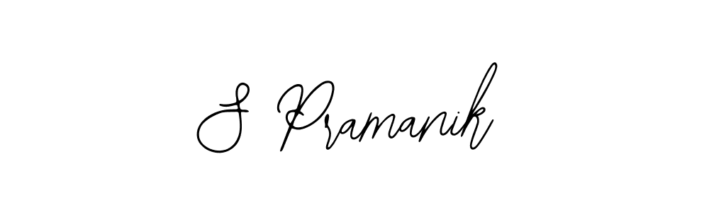 Use a signature maker to create a handwritten signature online. With this signature software, you can design (Bearetta-2O07w) your own signature for name S Pramanik. S Pramanik signature style 12 images and pictures png