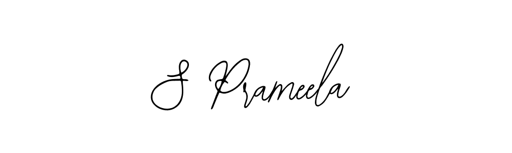 How to make S Prameela name signature. Use Bearetta-2O07w style for creating short signs online. This is the latest handwritten sign. S Prameela signature style 12 images and pictures png