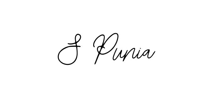 Create a beautiful signature design for name S Punia. With this signature (Bearetta-2O07w) fonts, you can make a handwritten signature for free. S Punia signature style 12 images and pictures png