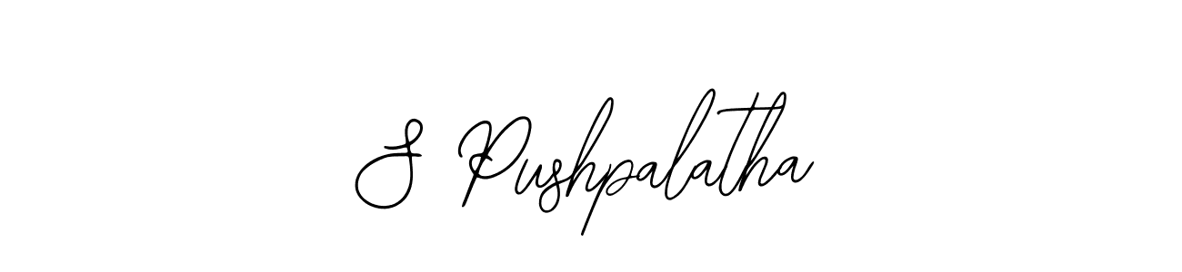 Bearetta-2O07w is a professional signature style that is perfect for those who want to add a touch of class to their signature. It is also a great choice for those who want to make their signature more unique. Get S Pushpalatha name to fancy signature for free. S Pushpalatha signature style 12 images and pictures png