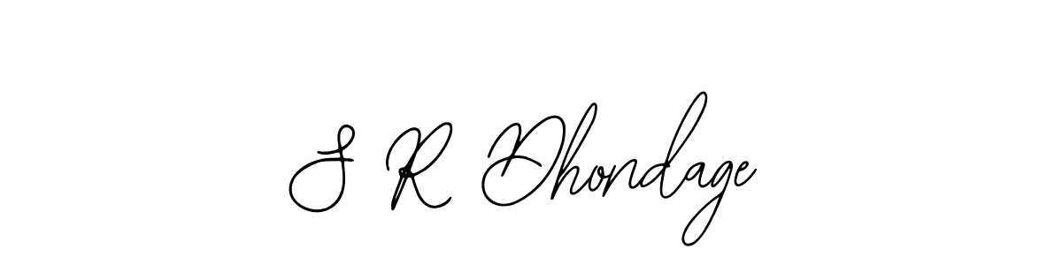 The best way (Bearetta-2O07w) to make a short signature is to pick only two or three words in your name. The name S R Dhondage include a total of six letters. For converting this name. S R Dhondage signature style 12 images and pictures png