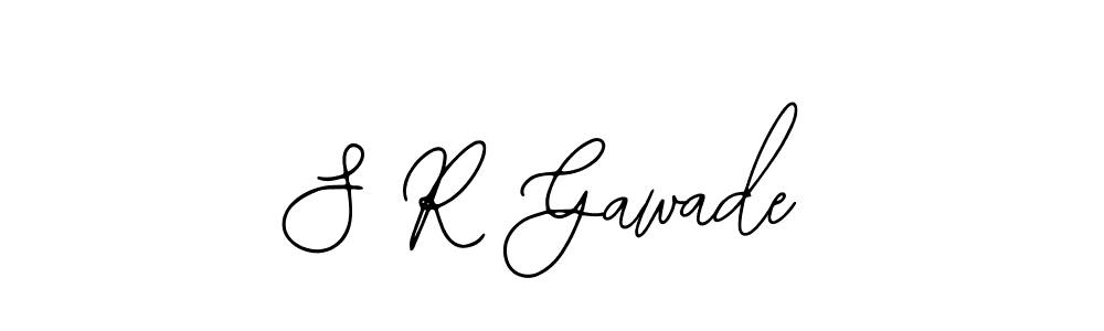 if you are searching for the best signature style for your name S R Gawade. so please give up your signature search. here we have designed multiple signature styles  using Bearetta-2O07w. S R Gawade signature style 12 images and pictures png