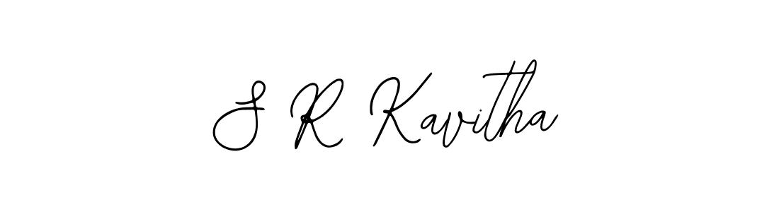 How to make S R Kavitha name signature. Use Bearetta-2O07w style for creating short signs online. This is the latest handwritten sign. S R Kavitha signature style 12 images and pictures png