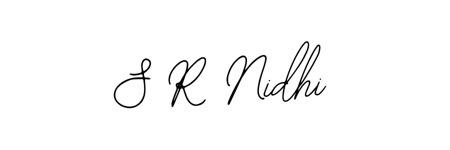 Bearetta-2O07w is a professional signature style that is perfect for those who want to add a touch of class to their signature. It is also a great choice for those who want to make their signature more unique. Get S R Nidhi name to fancy signature for free. S R Nidhi signature style 12 images and pictures png
