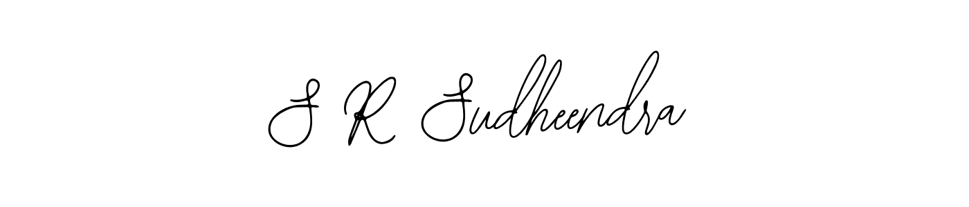 The best way (Bearetta-2O07w) to make a short signature is to pick only two or three words in your name. The name S R Sudheendra include a total of six letters. For converting this name. S R Sudheendra signature style 12 images and pictures png