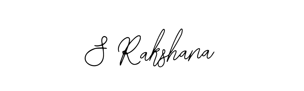 Design your own signature with our free online signature maker. With this signature software, you can create a handwritten (Bearetta-2O07w) signature for name S Rakshana. S Rakshana signature style 12 images and pictures png