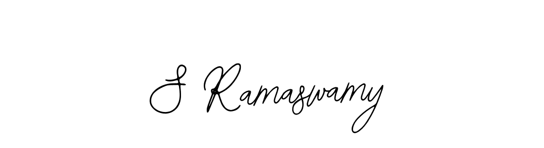 How to make S Ramaswamy name signature. Use Bearetta-2O07w style for creating short signs online. This is the latest handwritten sign. S Ramaswamy signature style 12 images and pictures png