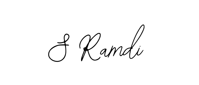 How to make S Ramdi name signature. Use Bearetta-2O07w style for creating short signs online. This is the latest handwritten sign. S Ramdi signature style 12 images and pictures png