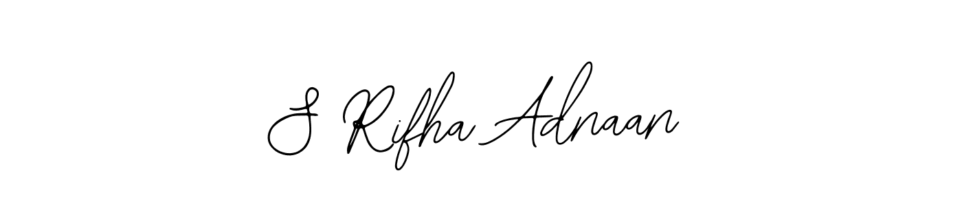 Similarly Bearetta-2O07w is the best handwritten signature design. Signature creator online .You can use it as an online autograph creator for name S Rifha Adnaan. S Rifha Adnaan signature style 12 images and pictures png