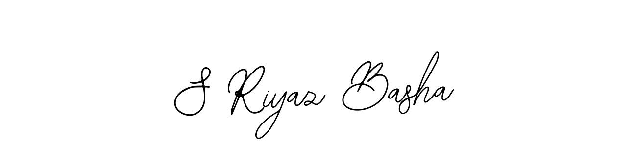 if you are searching for the best signature style for your name S Riyaz Basha. so please give up your signature search. here we have designed multiple signature styles  using Bearetta-2O07w. S Riyaz Basha signature style 12 images and pictures png