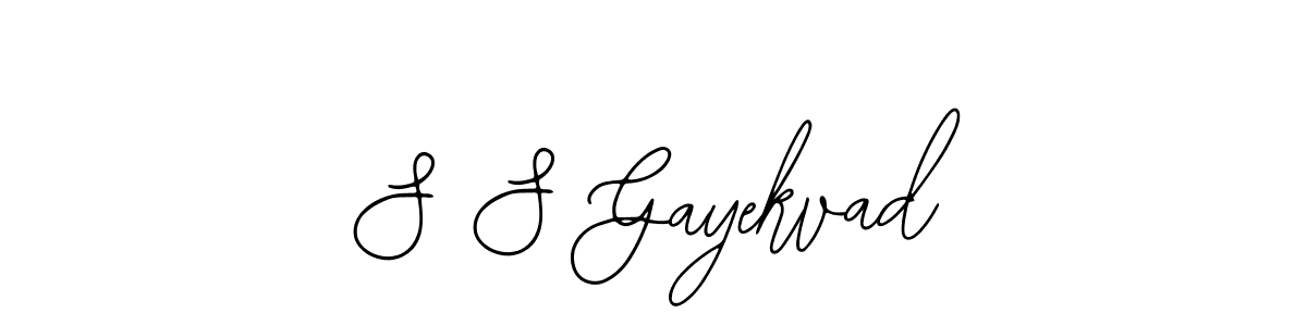 You should practise on your own different ways (Bearetta-2O07w) to write your name (S S Gayekvad) in signature. don't let someone else do it for you. S S Gayekvad signature style 12 images and pictures png