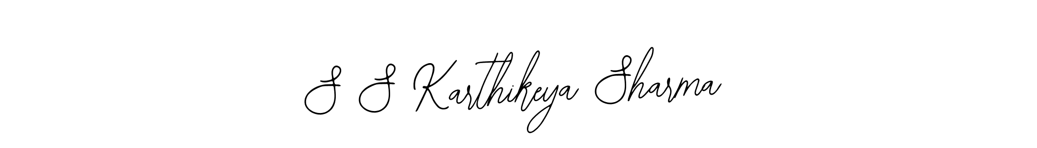 How to make S S Karthikeya Sharma name signature. Use Bearetta-2O07w style for creating short signs online. This is the latest handwritten sign. S S Karthikeya Sharma signature style 12 images and pictures png