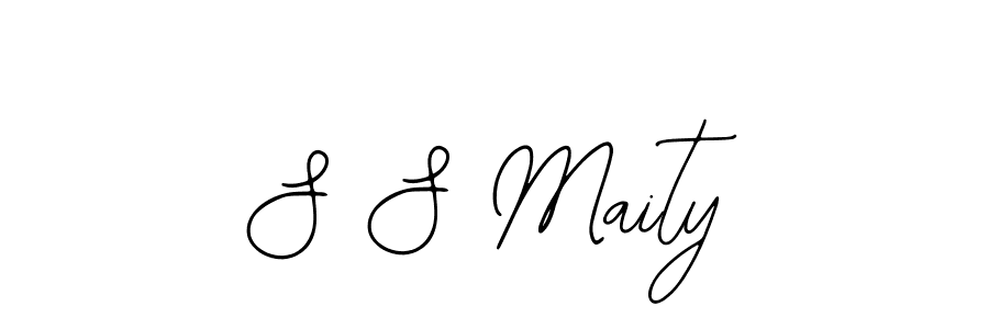 How to make S S Maity name signature. Use Bearetta-2O07w style for creating short signs online. This is the latest handwritten sign. S S Maity signature style 12 images and pictures png