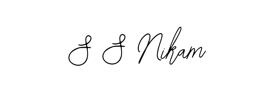 Design your own signature with our free online signature maker. With this signature software, you can create a handwritten (Bearetta-2O07w) signature for name S S Nikam. S S Nikam signature style 12 images and pictures png