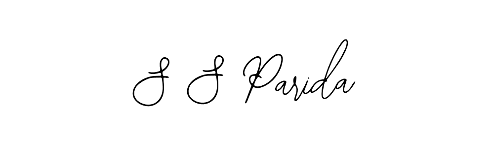 How to make S S Parida name signature. Use Bearetta-2O07w style for creating short signs online. This is the latest handwritten sign. S S Parida signature style 12 images and pictures png