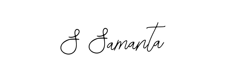 The best way (Bearetta-2O07w) to make a short signature is to pick only two or three words in your name. The name S Samanta include a total of six letters. For converting this name. S Samanta signature style 12 images and pictures png