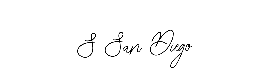 How to make S San Diego name signature. Use Bearetta-2O07w style for creating short signs online. This is the latest handwritten sign. S San Diego signature style 12 images and pictures png